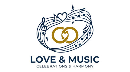 Love and music celebration harmony logo. © Fakih