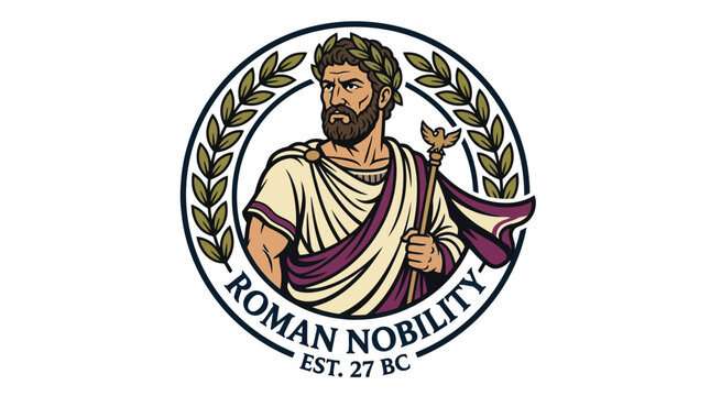Illustration of a Roman noble man.