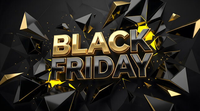 Banner, Promotion. Back Friday Background, Promotional banner for Black sale with bold text and vibrant design elements