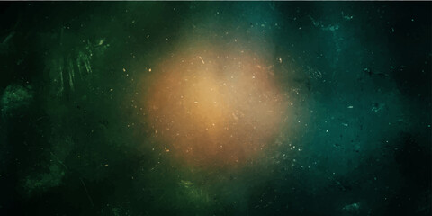 Abstract Space Background with Rain Drops on Window Blue Nebula Galaxy Stars Milky Way and Glowing Cosmic Sky Universe Astronomy Fantasy Illustration © MDJAHIRULISLAM