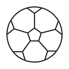 Naklejka premium Football Icon Simple Black and White Design