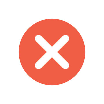 Red Cross Symbol. A stark red circle containing a bold white cross, this symbol is universally recognized for prohibition, error, or cancellation. It's a simple yet powerful graphic element.