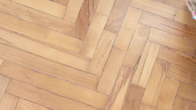 Hardwood floor sweeping for facility cleaning and maintenance