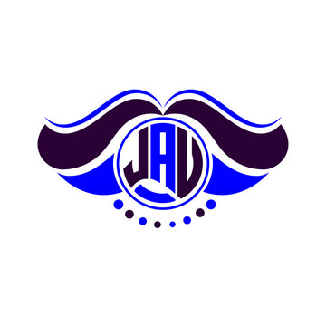JAU letter logo creative design. JAU unique design