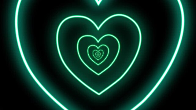 Ideal for backgrounds, wallpapers, and visual effects, this stunning microstock asset features neon green glowing heart shapes in a repeating pattern.
