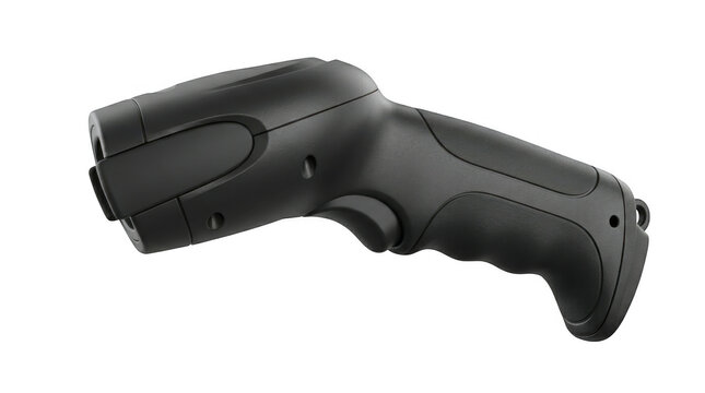 Black handheld device with ergonomic grip and dual-sided design for technical applications.