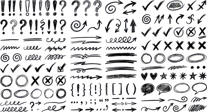 Graphic designer creates various symbols and illustrations.