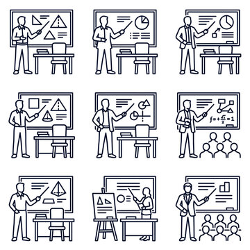 Teacher Instructing Students in a Classroom Setting.
