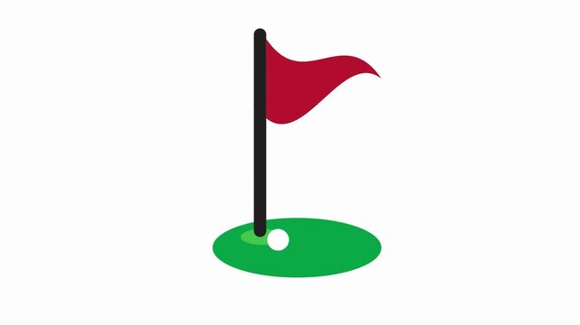 Golf Flag Hole Animation Icon