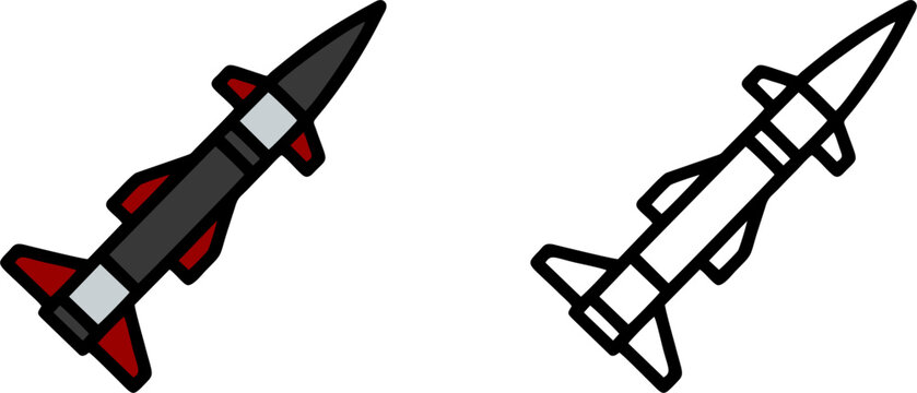 Rocket Missile Weapon Defense Icon