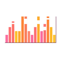 Obraz premium Bar chart with colorful bars