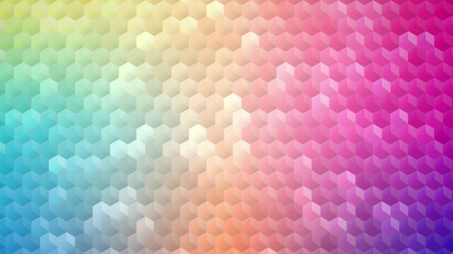 Colorful background with hexagonal shapes blinking