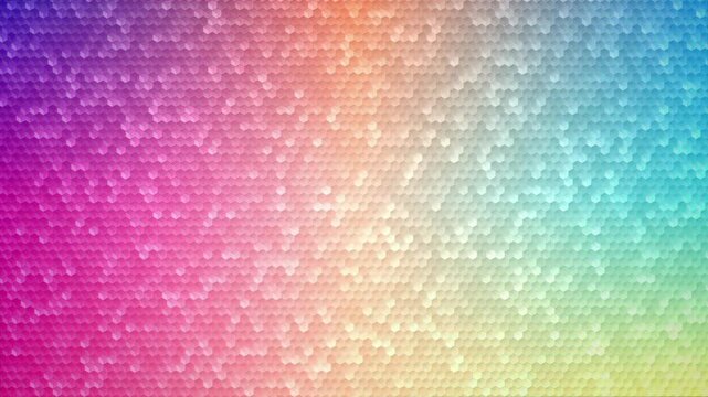 rainbow colored background with a hexagonal pattern blinking