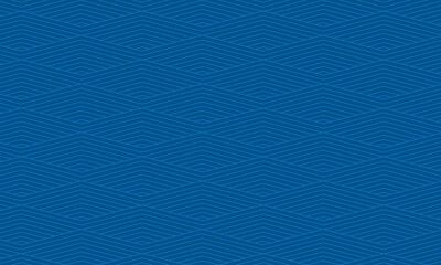 Fototapeta premium Blue geometric line pattern background with abstract seamless diamond and chevron shapes for corporate identity, modern web banner, tech presentation, and minimal wallpaper