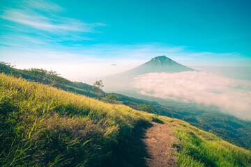 Obraz premium mountain landscape with blue sky