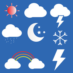 Naklejka premium Weather Icon set
