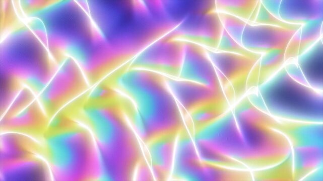 Pastel gradient liquid mesh texture with bright organic glowing lines. Trendy psychedelic aesthetic loop.