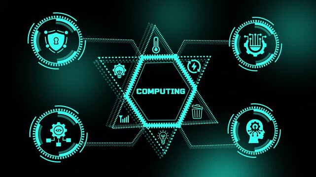 Computing technology concept with intelligent enterprise systems, smart automation, digital innovation and scalable cloud infrastructure.