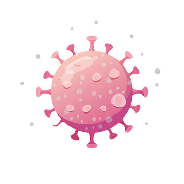 Pink Coronavirus Vector Illustration