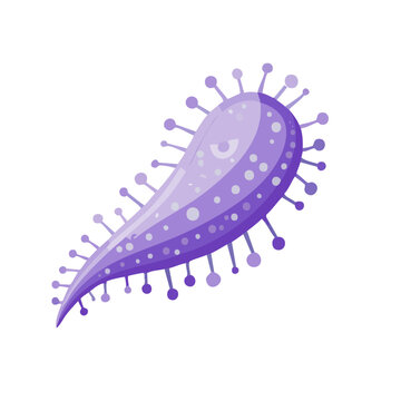 Purple virus vector illustration