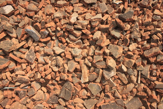 Red Crushed Brick Ballast and Construction Aggregate Waste