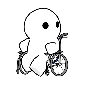 The OC moves backward in a wheelchair