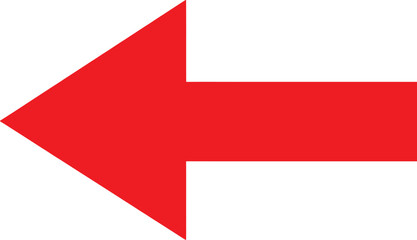 Red arrow pointing left for direction navigation and design © SEA VIEW