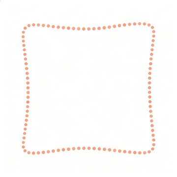 Minimalist Orange Dot Frame on White