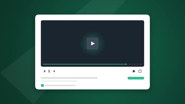 Video Streaming App Player Interface UI Mockup Animation