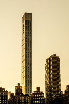 New York, NY - US - Jul 1, 2026 Rising 850 feet, the limestone-clad Sutton Tower is the tallest residential skyscraper on Manhattan&rsquo;s East Side waterfront, designed by architect Thomas Juul-Hansen.