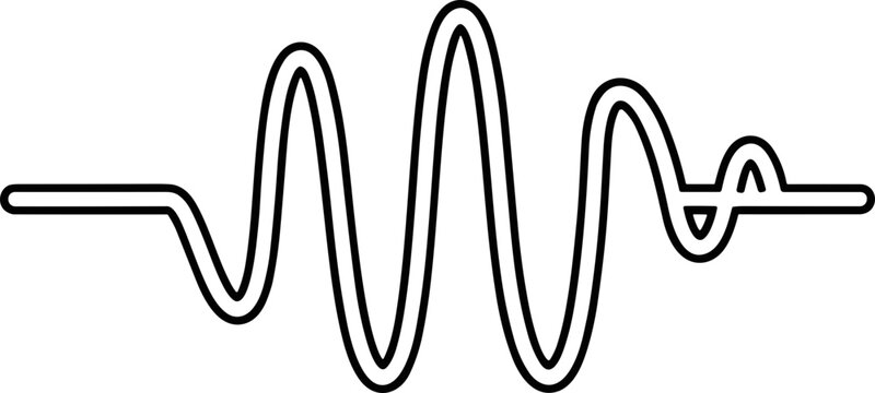 Abstract waveform graphic, sound wave, signal, audio, science, technology, data, rhythm, pulse