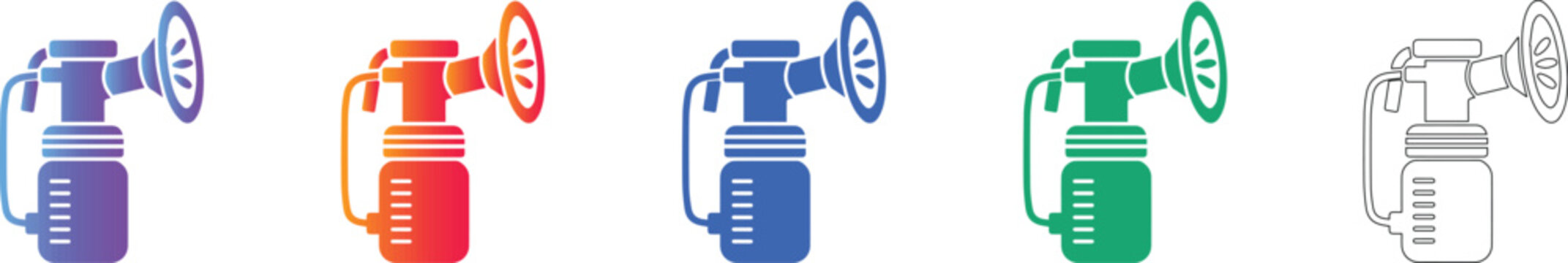 Breast Pump Medical Device Icons