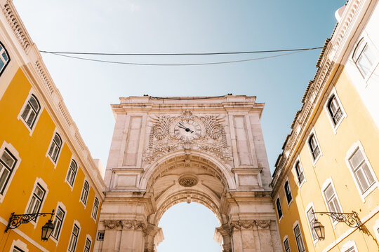 Lisbon, Portugal, Rua Augusta Arch , famous triumphal arch
