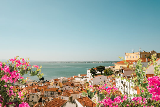 Lisbon, Portugal city panoramic skyline. Summer travel and tourism concept