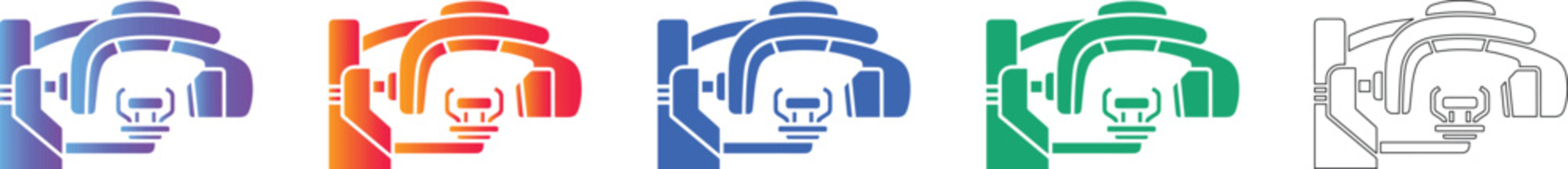 C Arm Medical Imaging System Icon Set
