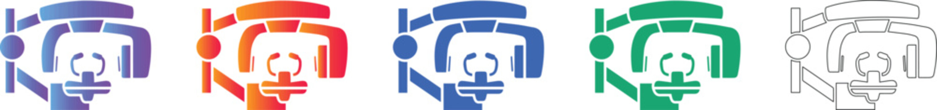 Medical Imaging C Arm Icon Set for Radiology