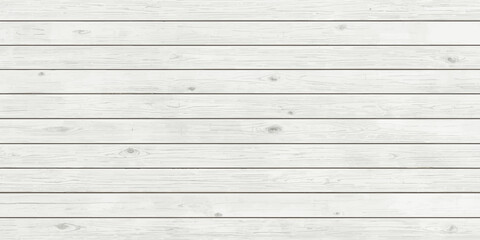 White wooden plank texture background, vintage white wood wall surface with natural grain pattern, rough hardwood panel backdrop, rustic grunge timber board design © VECTUS