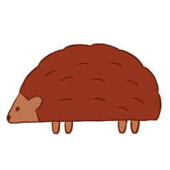Illustration of hedgehog, hedgehog drawing © Viktoriia