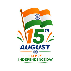 Fototapeta premium Independence Day, republic day banner with tri color 