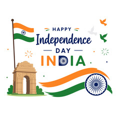 Fototapeta premium Independence Day, republic day banner with tri color 