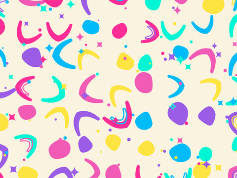 Retro Atomic Age Amoeba Sparkle Pattern Background
