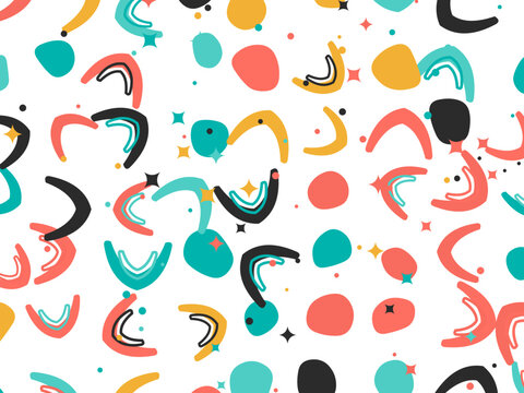 Retro Atomic Age Amoeba Sparkle Pattern Background
