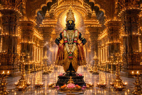 Divine Lord Vitthal Vithoba Panduranga Pandharinath Ashadhi Ekadashi Pandharpur Wari Pilgrimage with Abhang Kirtan and Devotional Celebration