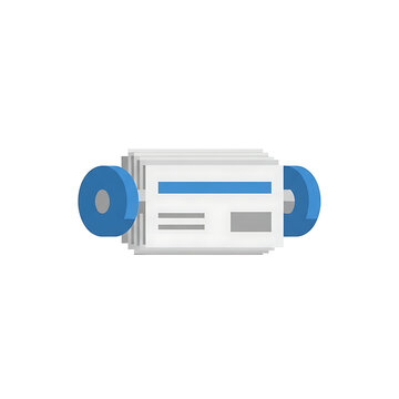 Vintage Rotary Business Card Organizer and Rolodex File Vector Illustration