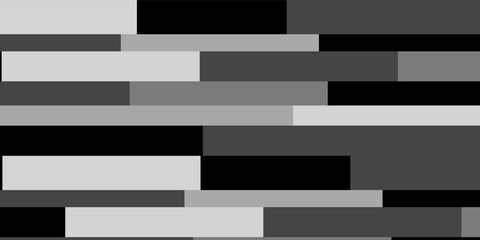 A black and white pattern featuring squares of varying sizes arranged in a visually striking design. Wall tiles design mould line work use for design creation. © besok