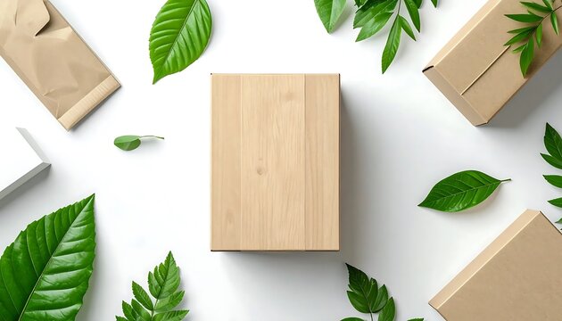 Minimalist home decor with eucalyptus leaves and wooden frame.