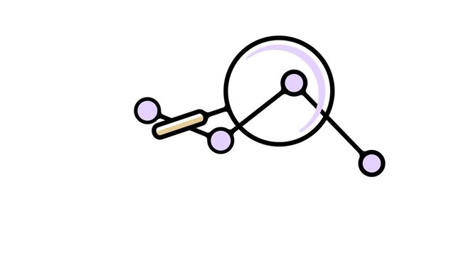 Risk management, assessment, analysis, graphic animation. Alpha channel. Transparent background motion design. 4K resolution