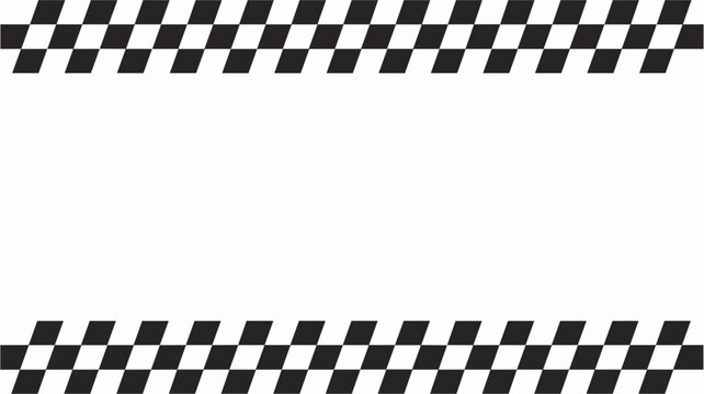 Seamless pattern of race checkered flags. Black and white checkerboard texture, motorsport finish line design. Vector illustration on white background.
