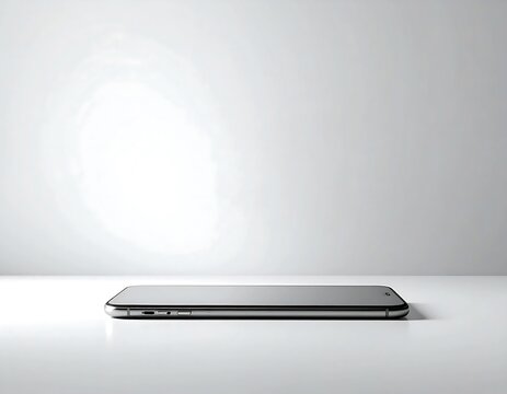Modern minimalist gray rectangular speaker on white background.