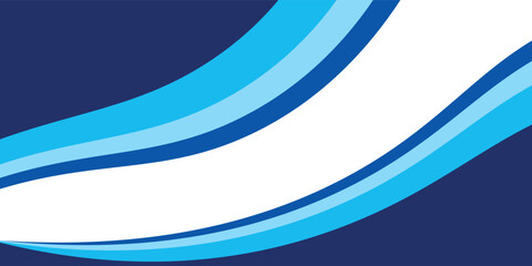 Obraz premium Vector-layered blue water wave banner template. Presentation template. EPS10
